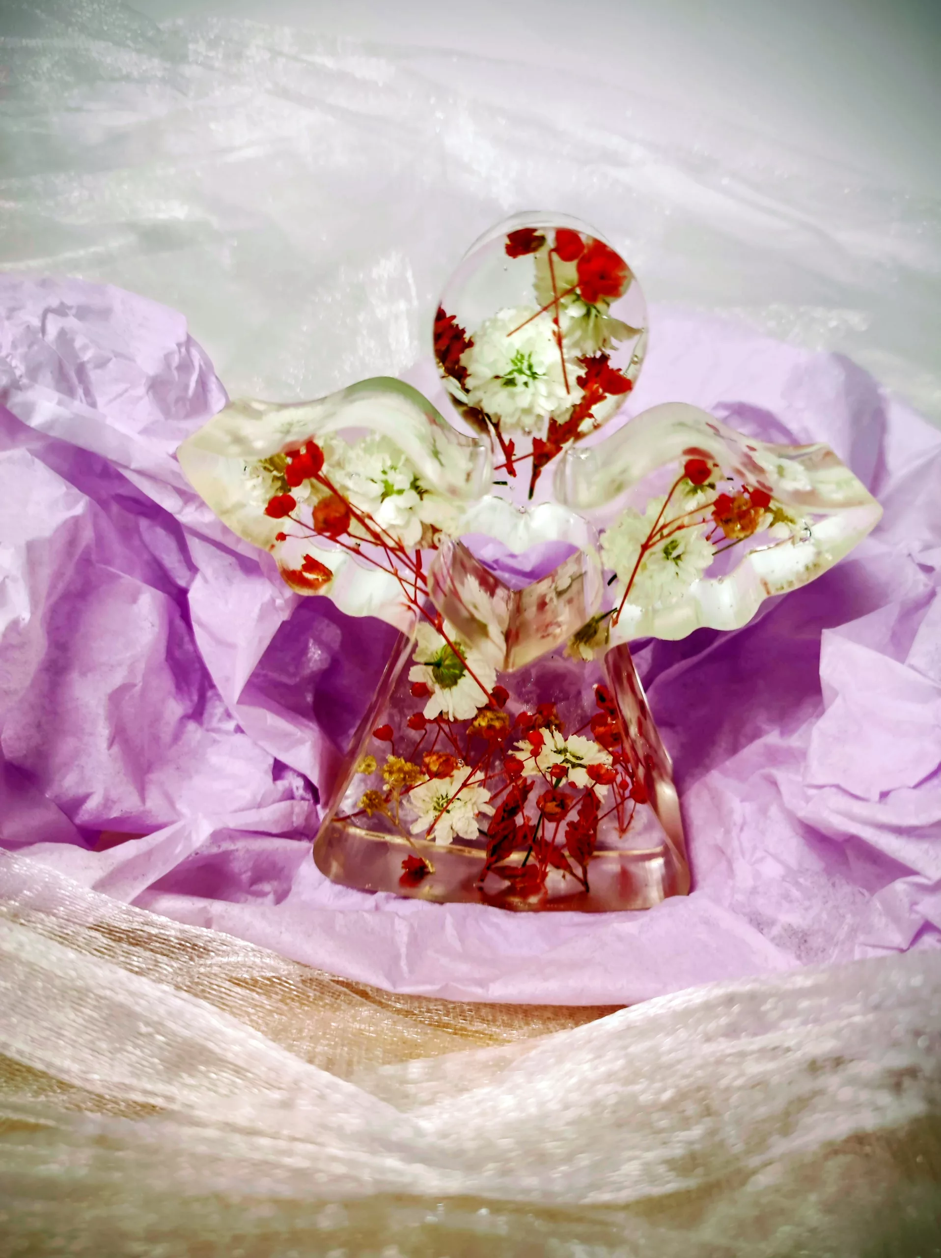 Ange avec fleurs séchées – Image 1