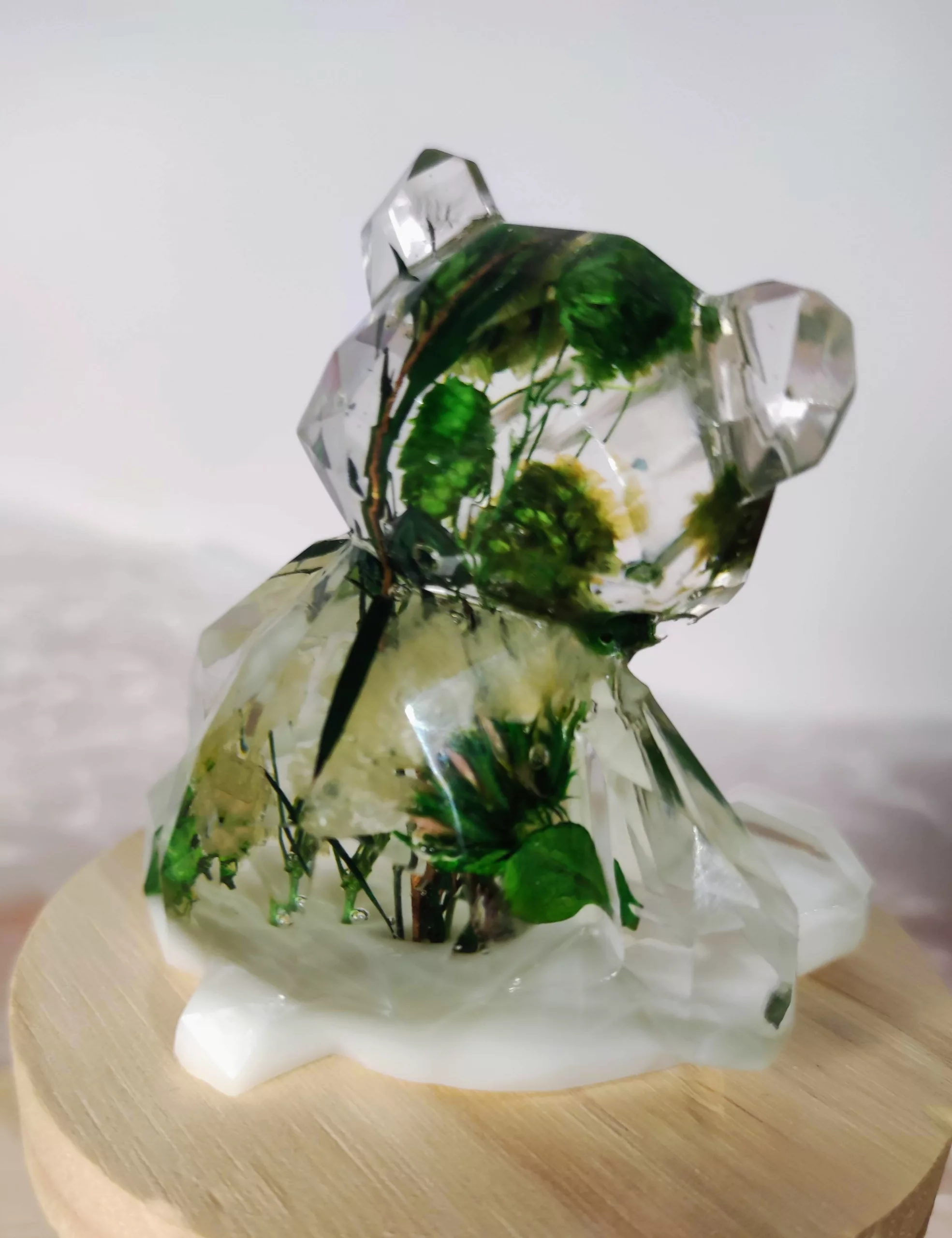 Ourson avec fleurs séchées – Image 3